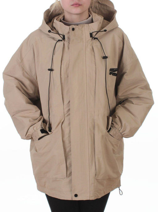 3096 BEIGE Куртка демисезонная женская (100 гр. холлофайбер) - Fashion фото 3