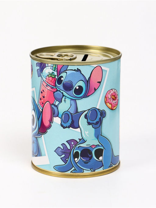 Цена за 2 шт. Копилка металлическая, 9.5 см×7.5 см×7.5 см, Стич