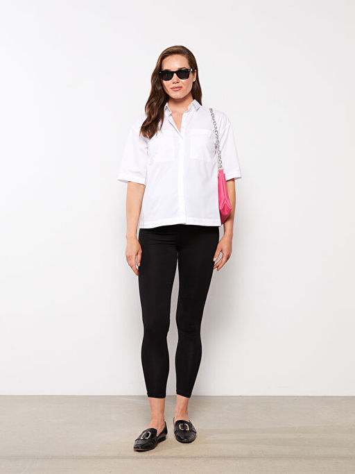 Kar?n Panelli D?z Pamuklu Hamile Tayt