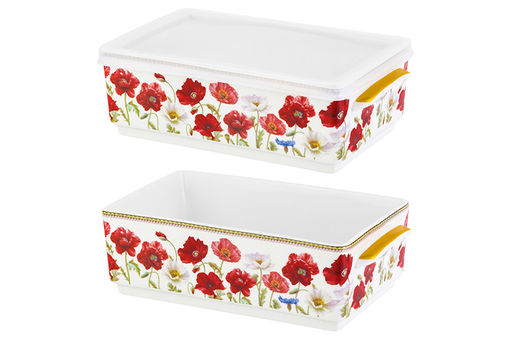 Набор 2 блюд д/холодца 800 мл 20*12,5*11,5 см Маки - Elan gallery фото 8