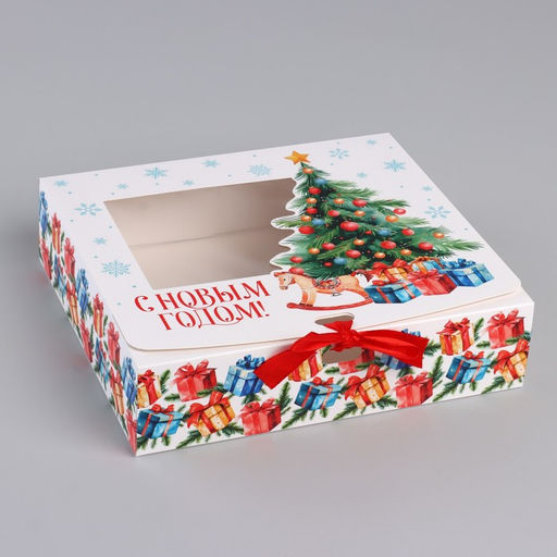 Коробка новогодняя складная Детская 20 х18 х 5 см - Дарите счастье фото 2