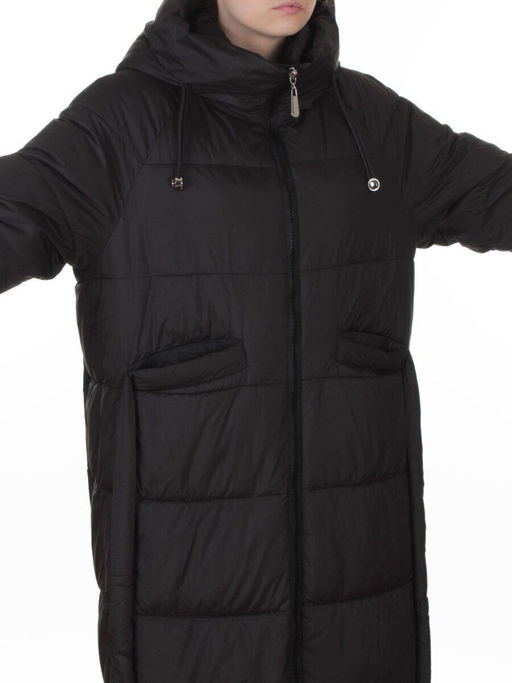 8891 BLACK Пальто зимнее женское (200 гр. холлофайбер)