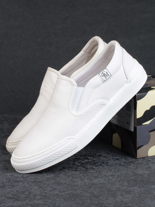 03-A69870-11-2 WHITE Полуботинки спортивные мужские (натуральная кожа)