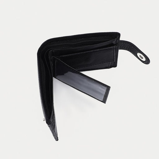 Портмоне мужское на магните, отдел для купюр, для карт, для монет, цвет черный - Simaland фото 3