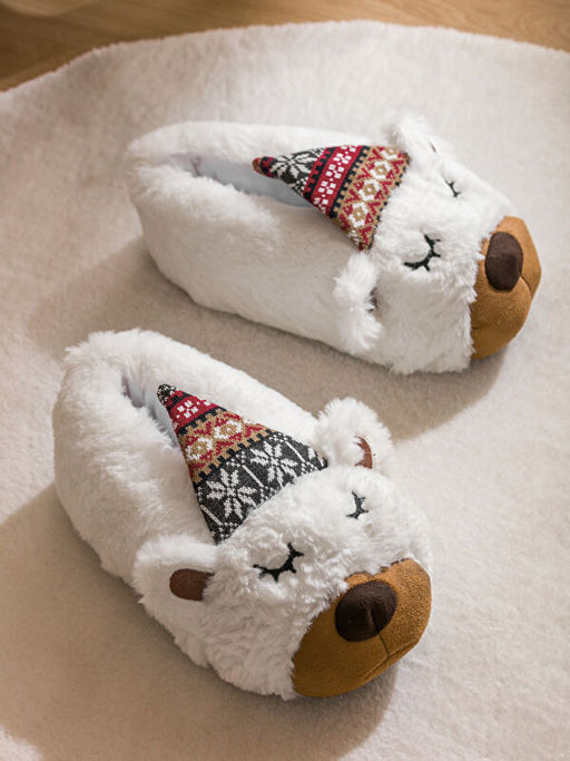 Hayvan Fig?rl? Pel?? Kad?n Panduf