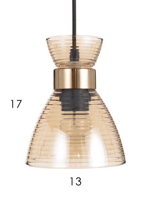 Светильник подвесной TR3404, 3хE27, 60 Вт, 55×13.5×100 см, чёрно-золотистый