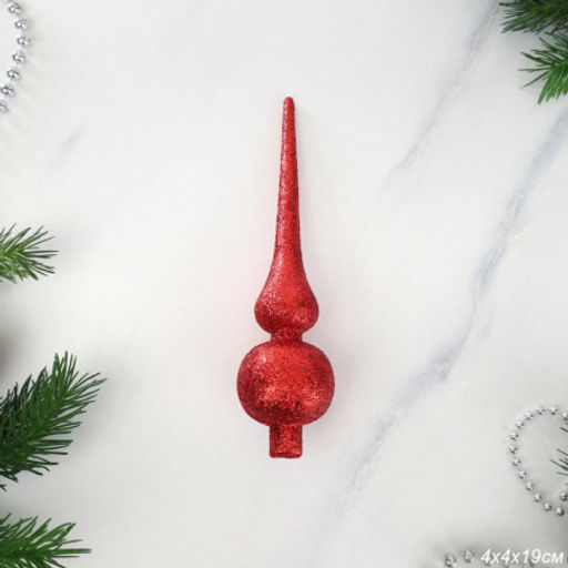 Верхушка на елку Пика 19 см красная / ZAF210152 /уп 200/600/