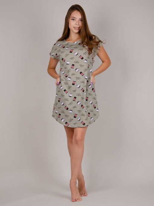 Туника "Душечка" кофе, трикотаж