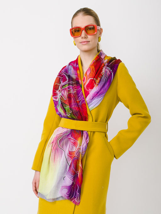 Большой мягкий очень нежный двусторонний палантин в стиле арт-деко - Tantino фото 4