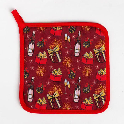 Набор кухонный Пусть зима будет теплой прихватка 17х17 - 2шт. 35% хл,65% п/э - Доляна фото 5