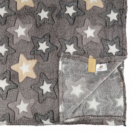 Плед/покрывало 100х150см "Звездный час", велсофт "California" набивной, полиэстер 100%, плотность 160г/м2, упаковка: 16х33см пояс бумажный, "Домашняя мода" (Россия)