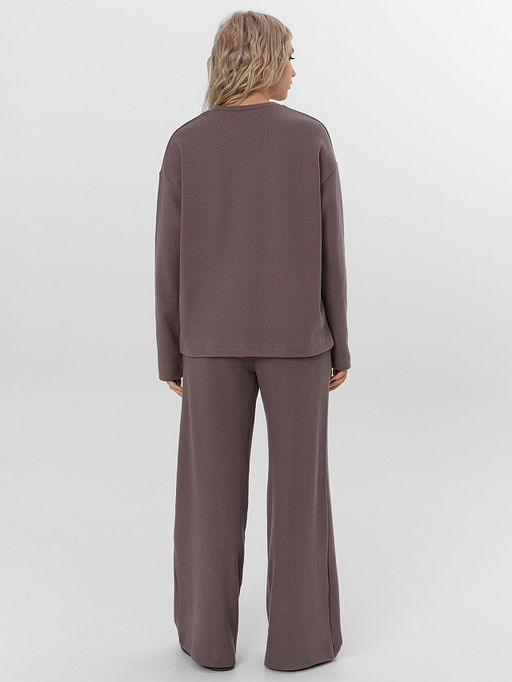 Комплект женский коричневый: джемпер и брюки - Mark formelle фото 2