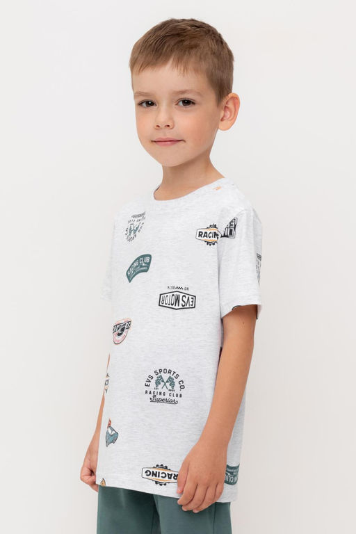 Crockid _ КР 302594/св.серый меланж,ралли к546 фуфайка (футболка) для мал  фото 2