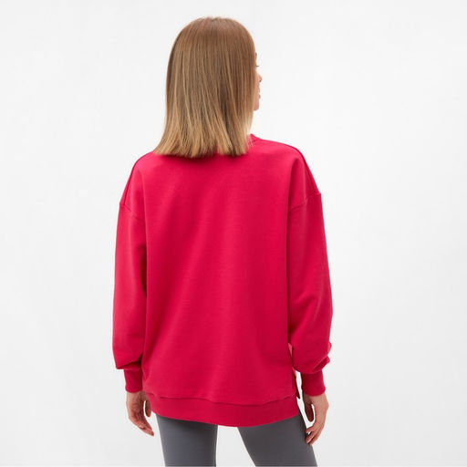 Свитшот женский MINAKU: SPORTY & STYLISH, фуксия, размер 52