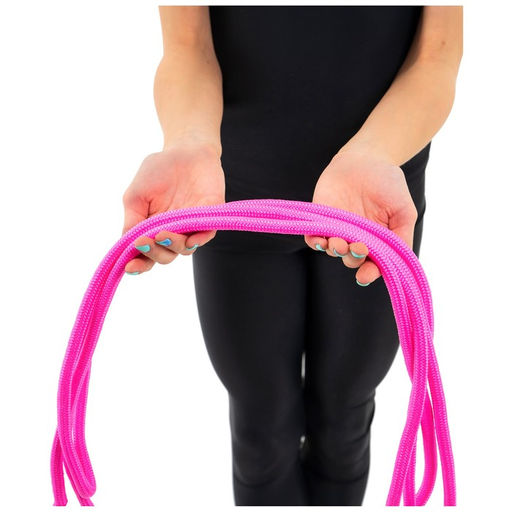 Скакалка гимнастическая Grace Dance, 3 м, цвет неоновый розовый  фото 8