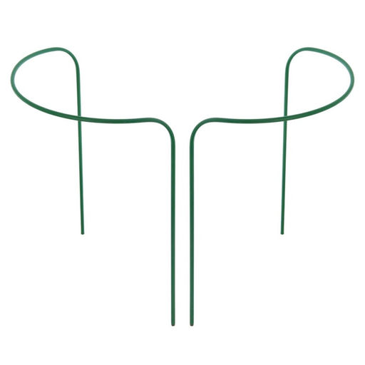 Кустодержатель, d=50 см, h=60 см, ножка d=1 см, металл, набор 2 шт., зелёный