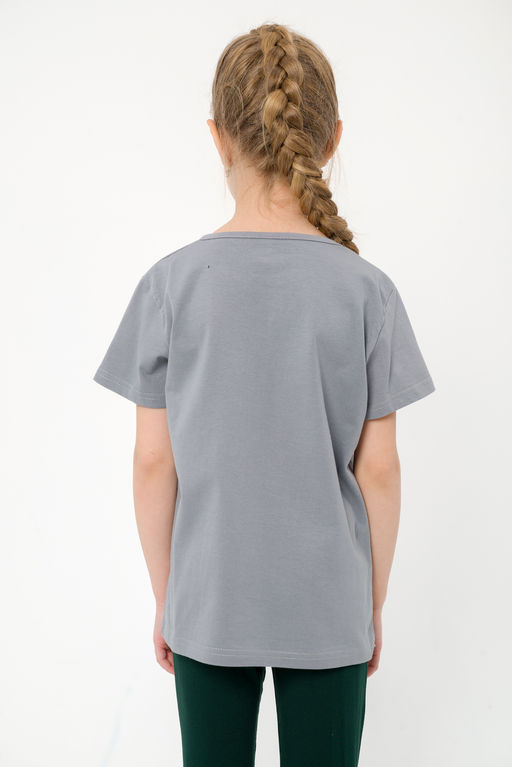 Футболка подростковая из кулирки серая - Амадэль фото 7