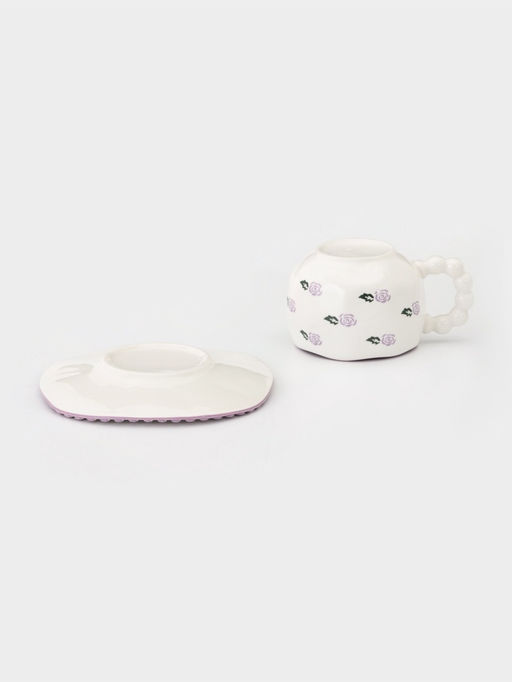 Чайная пара "Фиолетовая роза" блюдце 16х1,5 см, чашка  13х10х7 см