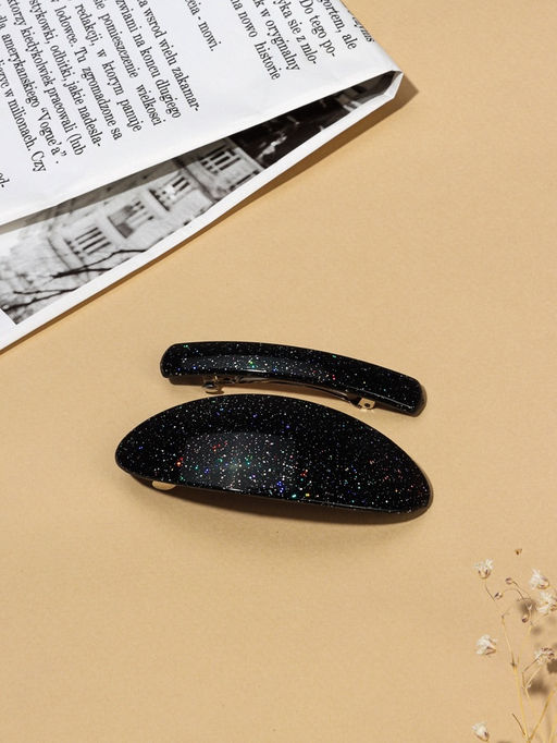 Цена за 2 шт. Заколка - автомат для волос «Звёздное небо», набор 2 шт., 9 см и 7.5 см