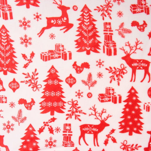 Плед LoveLife Новогодний лес 200х220 см,100% п/э, велсофт 280 гр/м2  фото 2