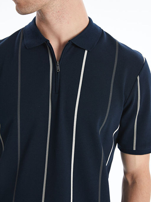 Polo Yaka K?sa Kollu ?izgili Pike Erkek Ti??rt