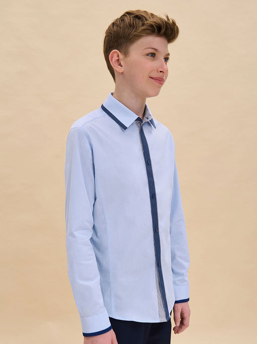 BWCJ7087 Сорочка верхняя для мальчиков - Pelican фото 2