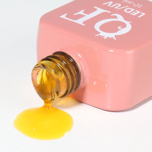 Гель лак для ногтей, витражный, трехфазный, 10 мл, LED/UV, желтый (75)