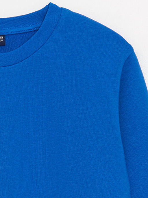 Bisiklet Yaka Basic Uzun Kollu Erkek ?ocuk Sweatshirt - Waikiki фото 3
