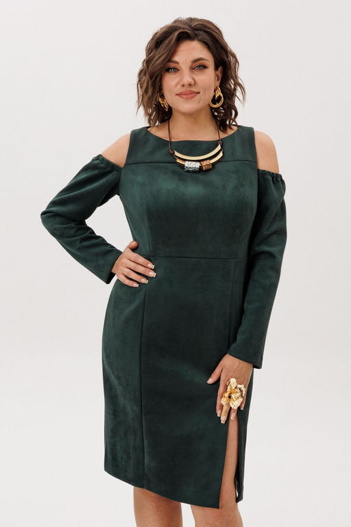 Платье ANELLI 1757 мягенький мох  фото 4