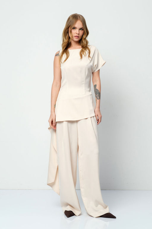 Блуза Pirs 5817 светло-бежевый  фото 5