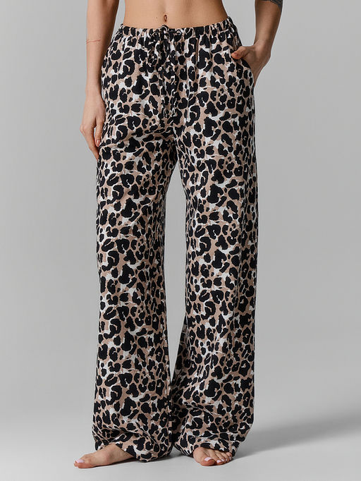 Брюки домашние женские с леопардовым принтом - Mark formelle фото 2
