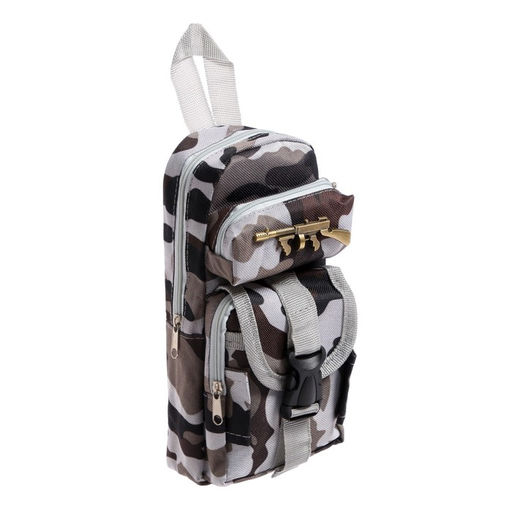 Пенал школьный Рюкзачок-милитари, на молнии, 2 отделения, МИКС - Calligrata фото 9