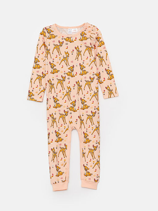 Bisiklet Yaka Bambi Bask?l? K?z Bebek Tulum 2li - Waikiki фото 3