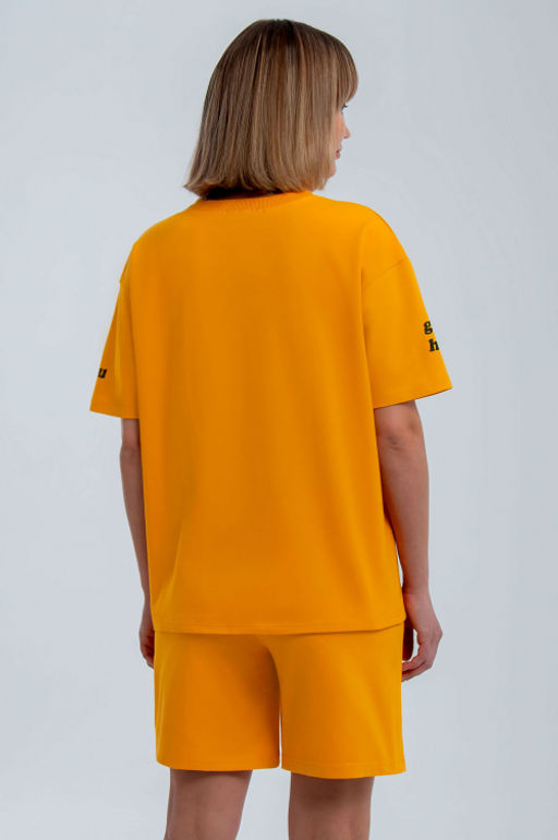 Арт. 2366 Костюм женский с шортами 42-50 (5 шт) Цвет:верх-горчичный,низ-горчичный - Калинка фото 3