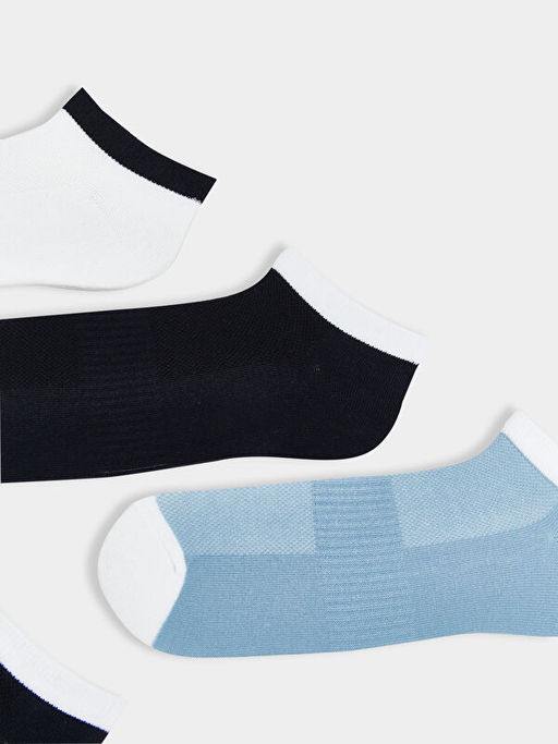 Renk Bloklu Erkek Patik ?orap 5li