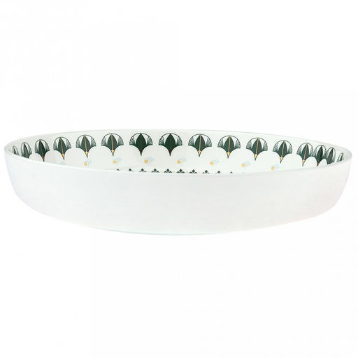 "Мадрид" Тарелка глубокая фарфоровая д207мм h44мм, 900мл, тонкостенный, деколь с золотом, в коробке (Китай)