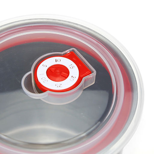 Банка для сыпучих продуктов из нержавеющей стали 0,8л, д12,5см, h7,5см, крышка пластмассовая с пароотводом, цветной корпус, бордовый, в коробке (Китай) - Домашняя мода фото 4