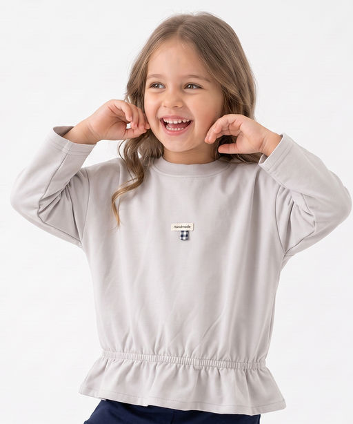 Лонгслив для девочки 33-9256 серо-голубой - Mini maxi фото 7