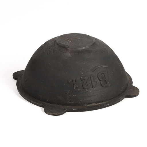 Казан Шафран, 12 л, плоское дно, алюминиевая крышка, чугун