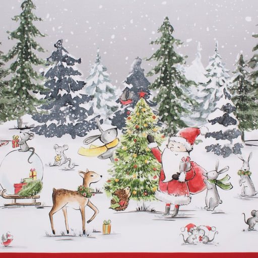 Скатерть Этель Праздник в лесу 147х110 см с ГМВО,100% хлопок,саржа 190гр/м2  фото 3