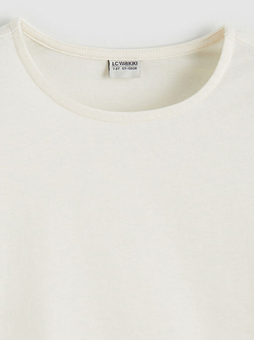 Bisiklet Yaka Volan Kollu K?z ?ocuk Ti??rt