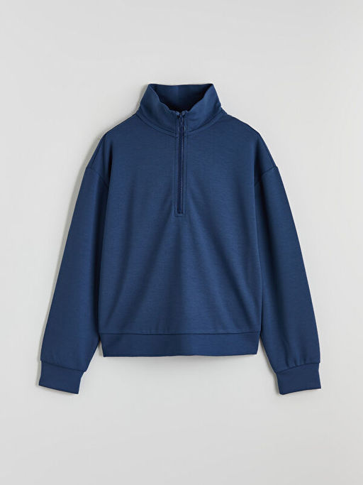 Dik Yaka K?z ?ocuk Soft Touch Sweatshirt ve Tayt