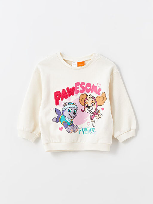 Bisiklet Yaka Paw Patrol Bask?l? K?z Bebek Sweatshirt ve Tayt 2li Tak?m - Waikiki фото 2