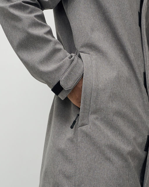 Парка спортивная мужская с капюшоном softshell серого цвета 9565Sr - Mtforce фото 19