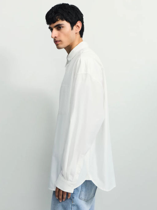 Рубашка oversize из 100% хлопка / Zarina  фото 5