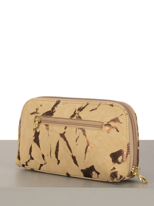 LACCOMA косметичка LA-7001-бежевый-бронзовый натуральная кожа  фото 2