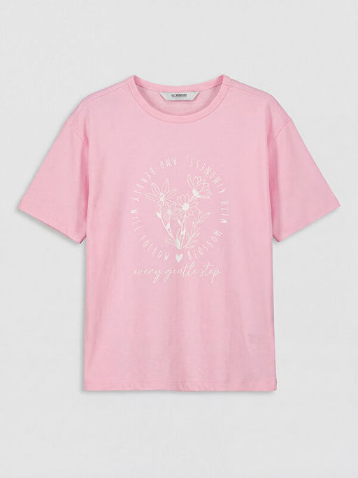 Bisiklet Yaka Desenli K?z ?ocuk 2li Ti??rt