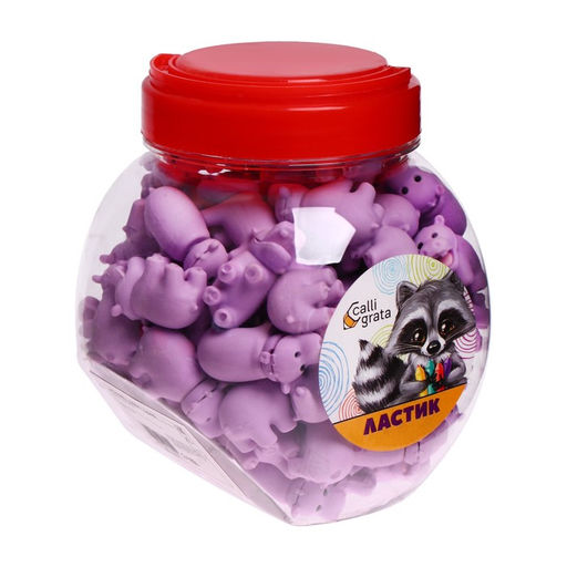 Цена за 85 шт. Ластик фигурный Бегемотик - Calligrata фото 2