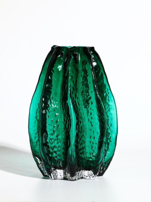 Ваза «Кэли», 21×12×6 см, стекло, зелёная