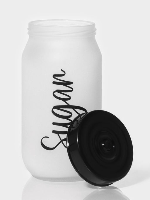 Банка для сыпучих продуктов Herevin Sugar, 1 л, стекло, белая